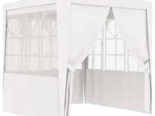Festtelt med sidevægge 2x2 m 90 g/m² hvid