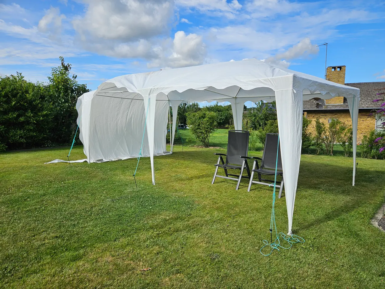 Billede 1 - Pavillon 9 x 3 meter – Hvid
