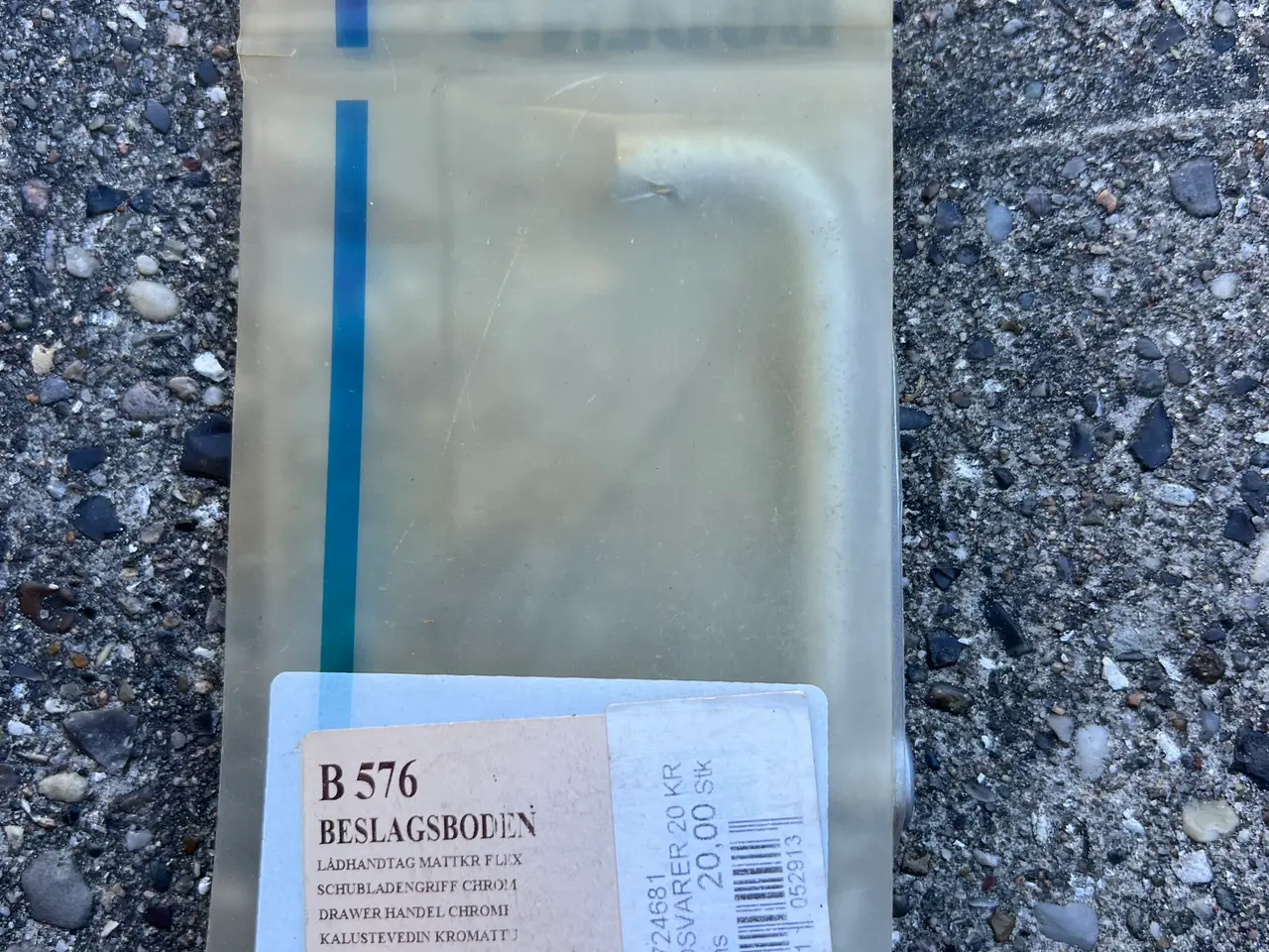 Billede 2 - 1 Stk. Nyt Retro Skabsgreb i Børstet Stål.