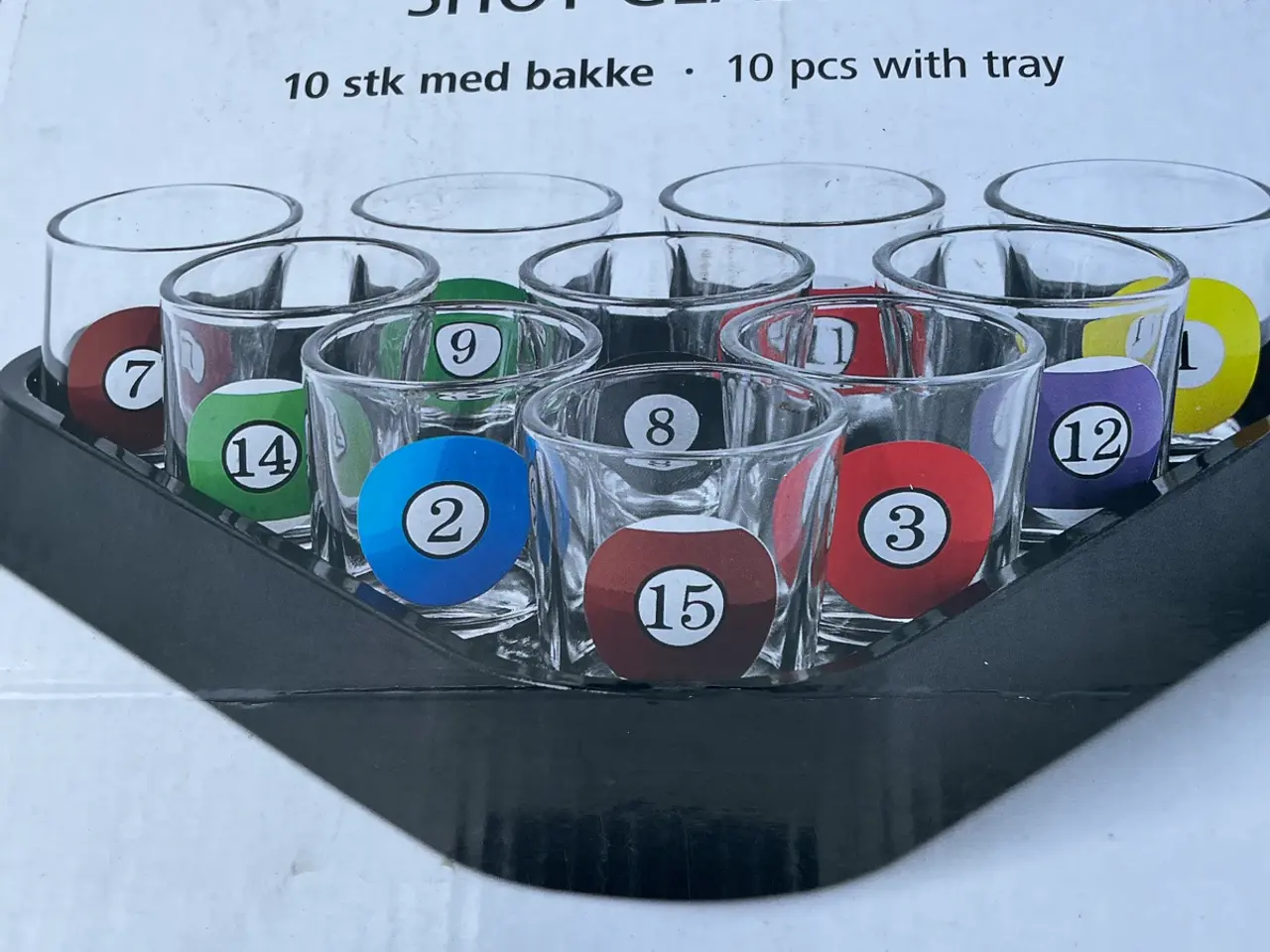 Billede 1 - Shotsglas på bakke