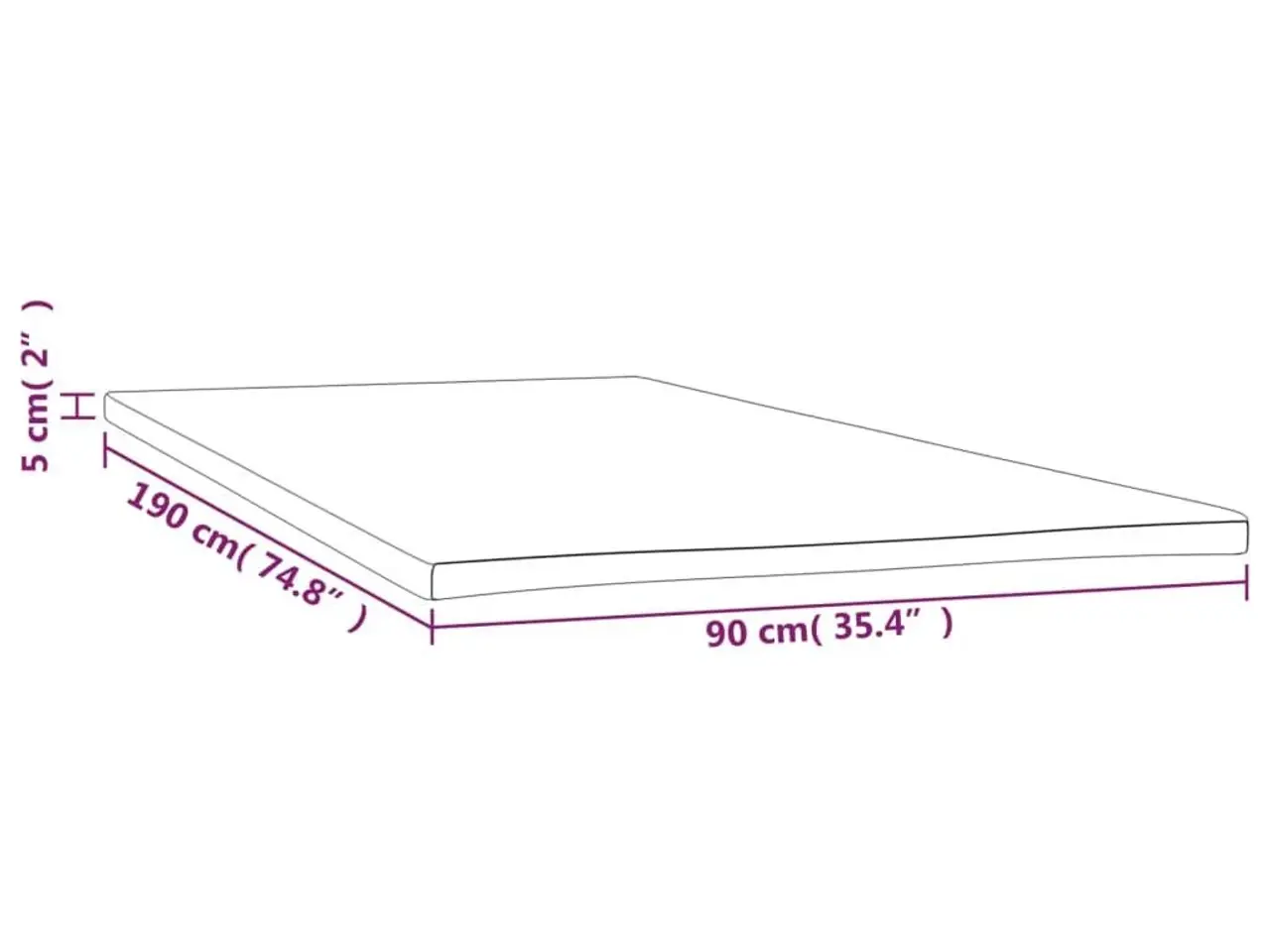 Billede 7 - Topmadras 90x190x5 cm