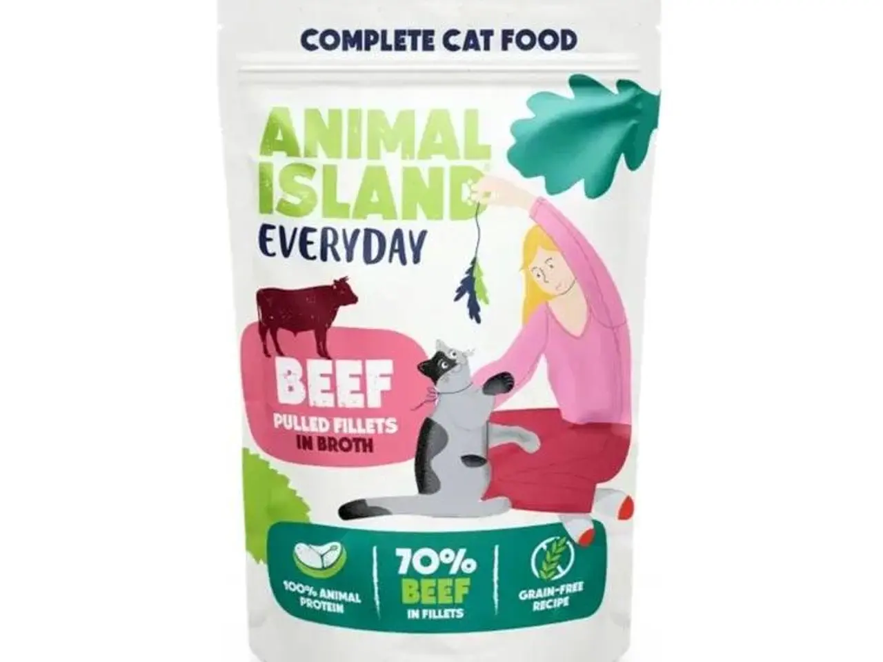 Billede 3 - Vådfoder til kat ANIMAL ISLAND Everyday filetstykker i bouillon - 40 x 85 g
