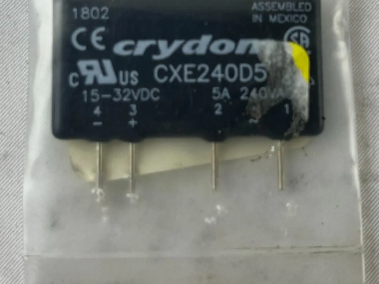 Billede 2 - Crydom CXE240D5 Solid State relæ SSR 5A 240VAC PCB
