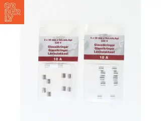 Glasrørssikringer 10A 5x20 mm fra Biltema (str. 20 mm)