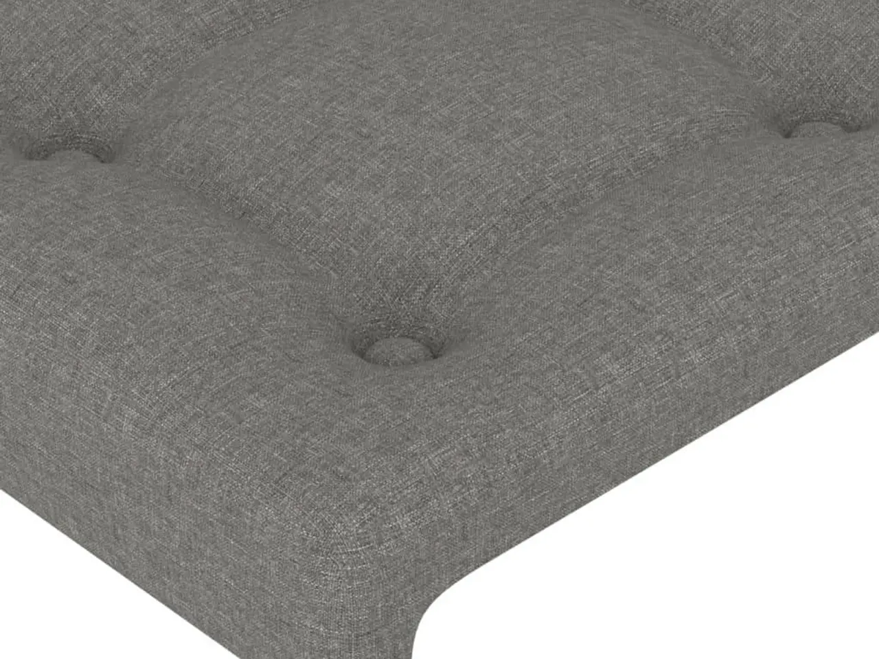 Billede 4 - Sengegavl i stof 180 × 5 × 78/88 cm - mørkegrå, højdejusterbar