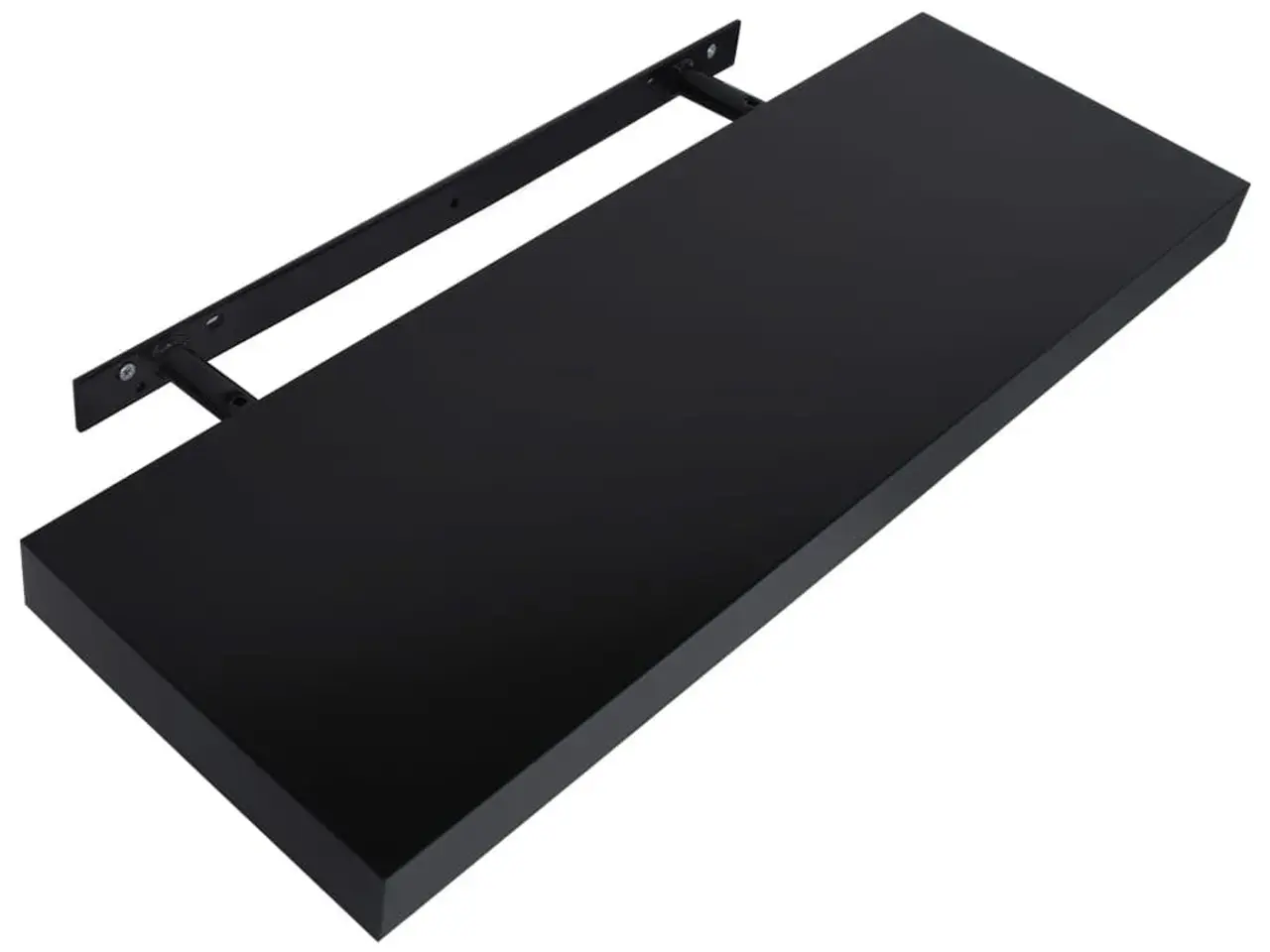 Billede 4 - Væghylder 2 stk. - 60×20×3,8 cm - sort svævehylde