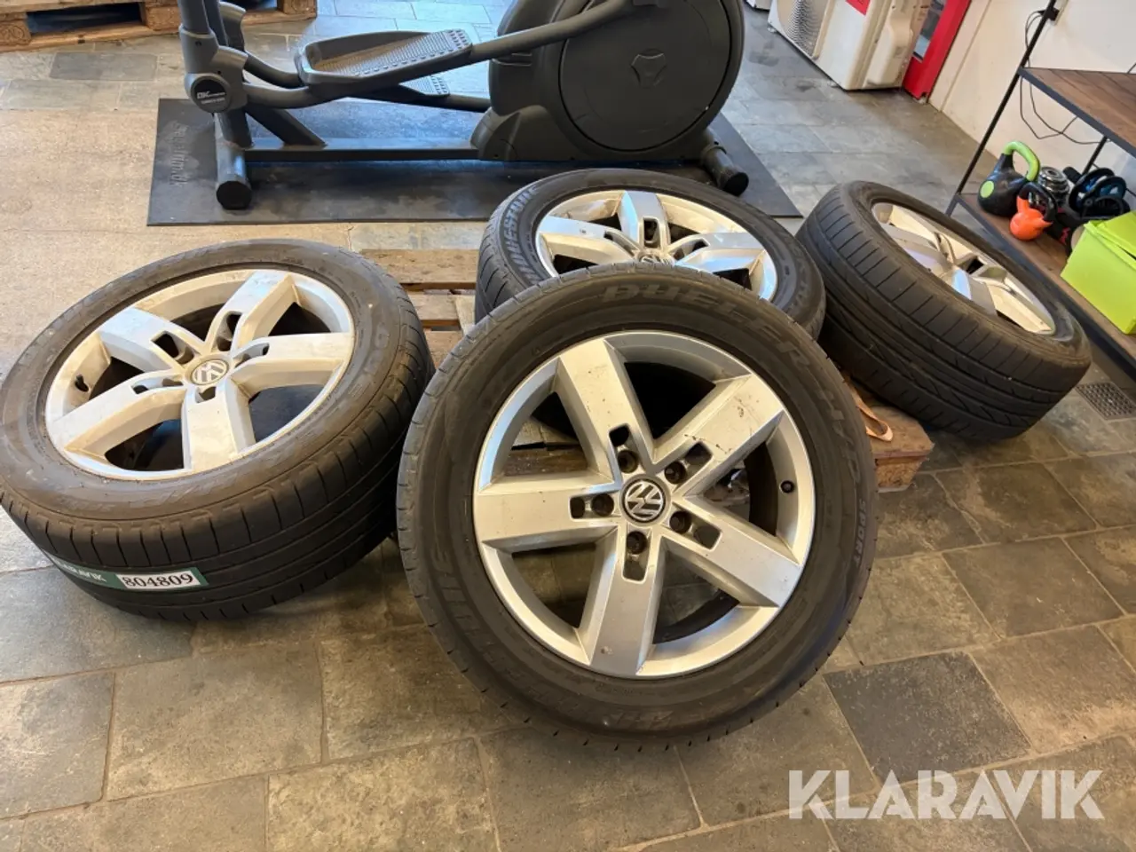Billede 3 - Alufælge med vinterdæk Bridgestone Dueller H/P - 4 styk