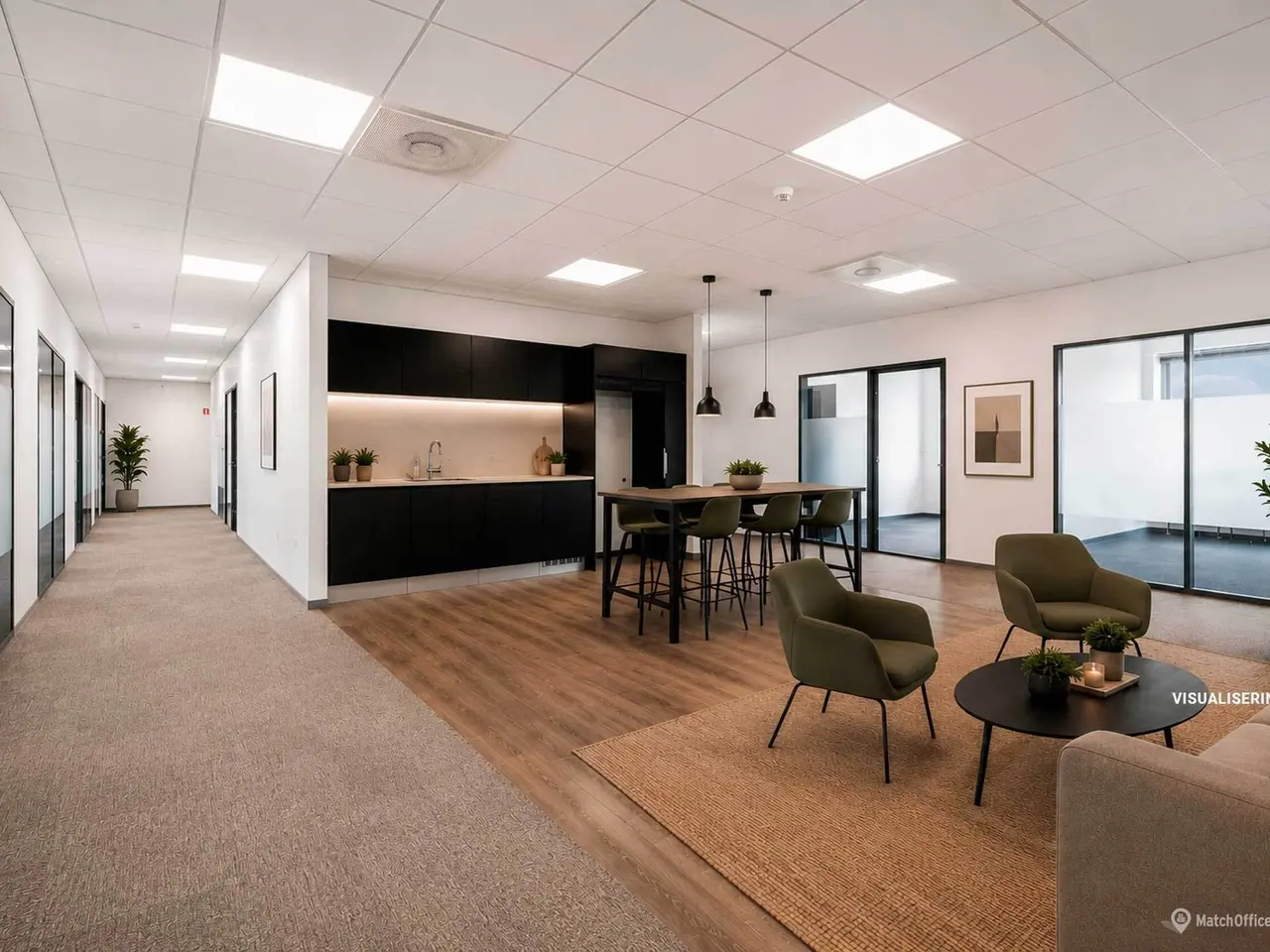 Billede 4 - Suverænt kontorlejemål med formidabel udsigt ved Glostrup Station - med adgang til fælles kantine og tagterrasse
