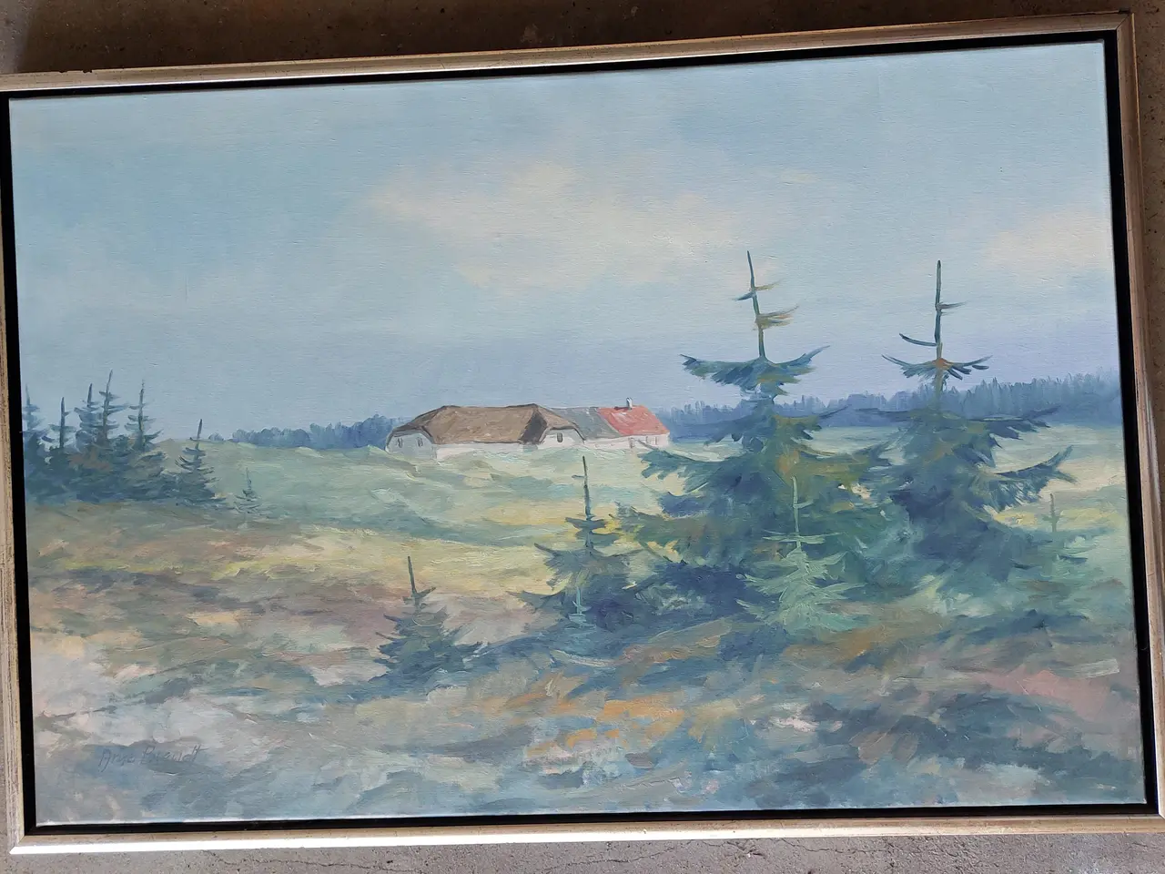 Billede 1 - ARNE BRENDT - ( 1924 - 2014 ) -oliemaleri
