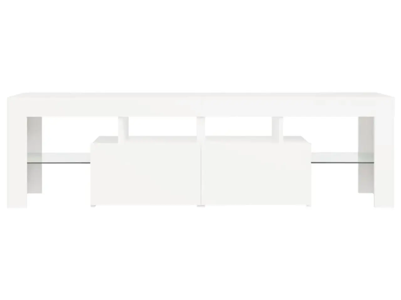 Billede 8 - Tv-bord med LED-lys - 140 × 36,5 × 40 cm, hvid