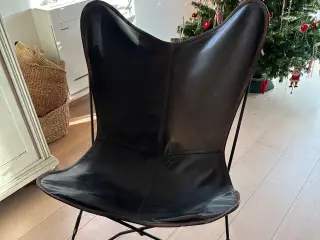 Lænestol sort læder