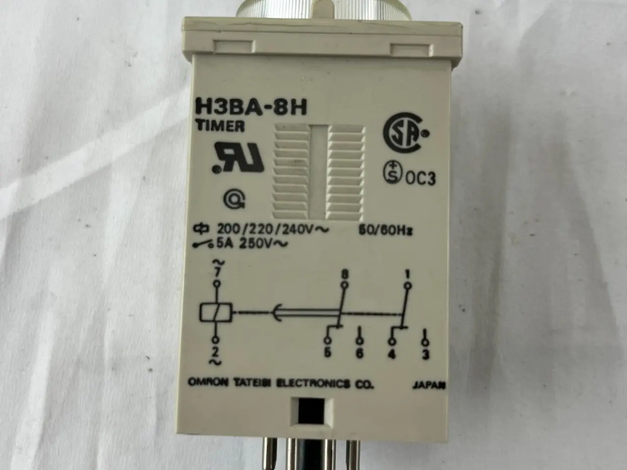 Billede 6 - Omron H3BA-8H Timer relæ 200-240VAC 0-5hrs 8-Pin