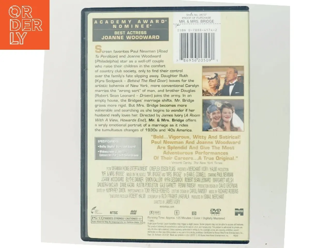 Billede 3 - Mr. & Mrs. Bridge med Paul Newman (DVD)