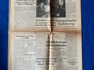 Avis - Sønderjyden - 17. Maj 1945 - Befæster Russerne Bornholm ?