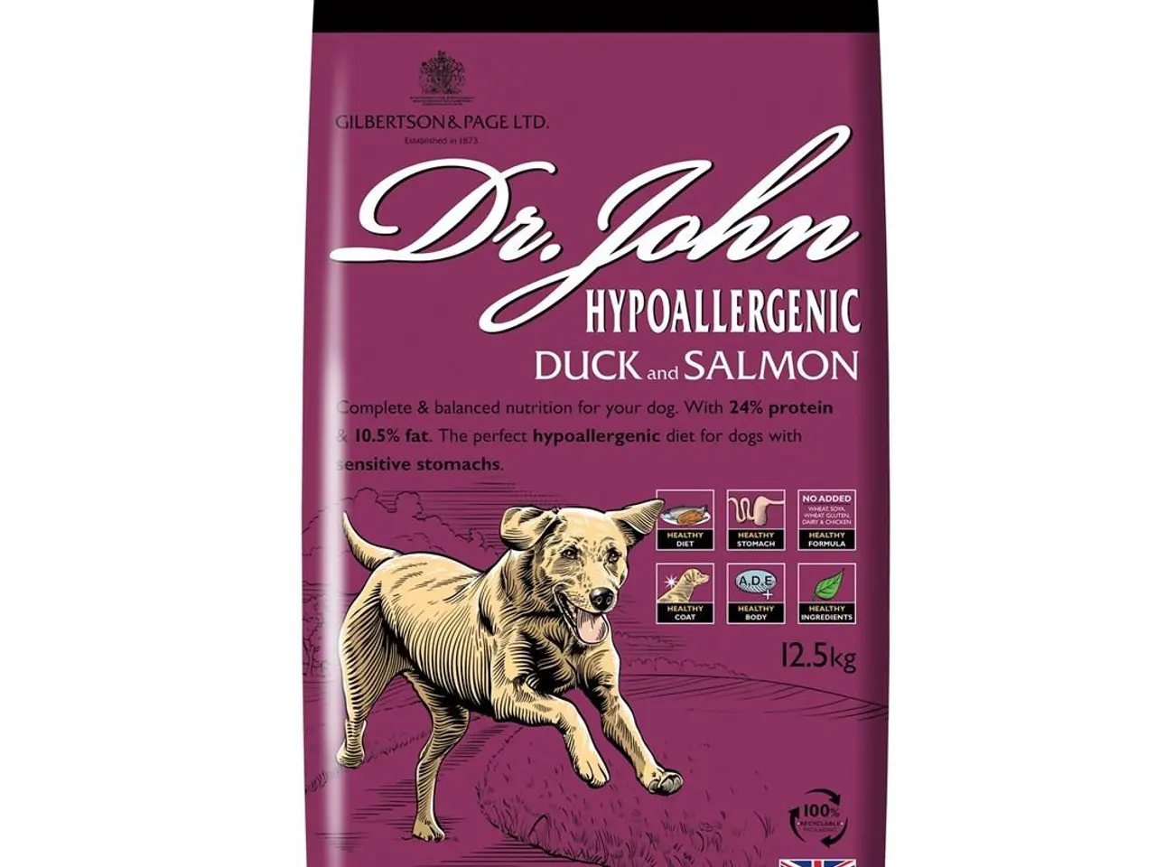Billede 1 - Tørfoder til voksne hunde Dr. John Hypoallergenic Duck with Salmon - 12,5 kg