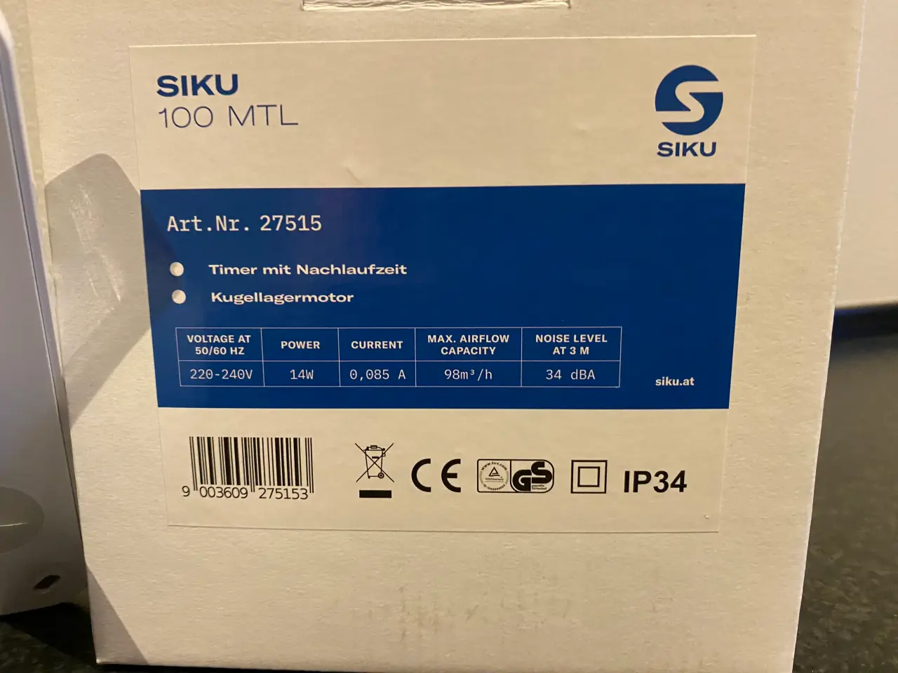 Billede 4 - Ventilator med timer