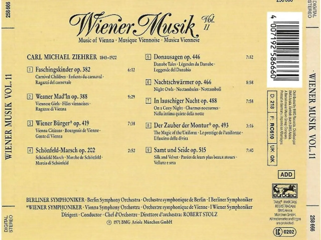 Billede 2 - Robert Stolz, Carl… – Wiener Musik Vol. 11 – CD