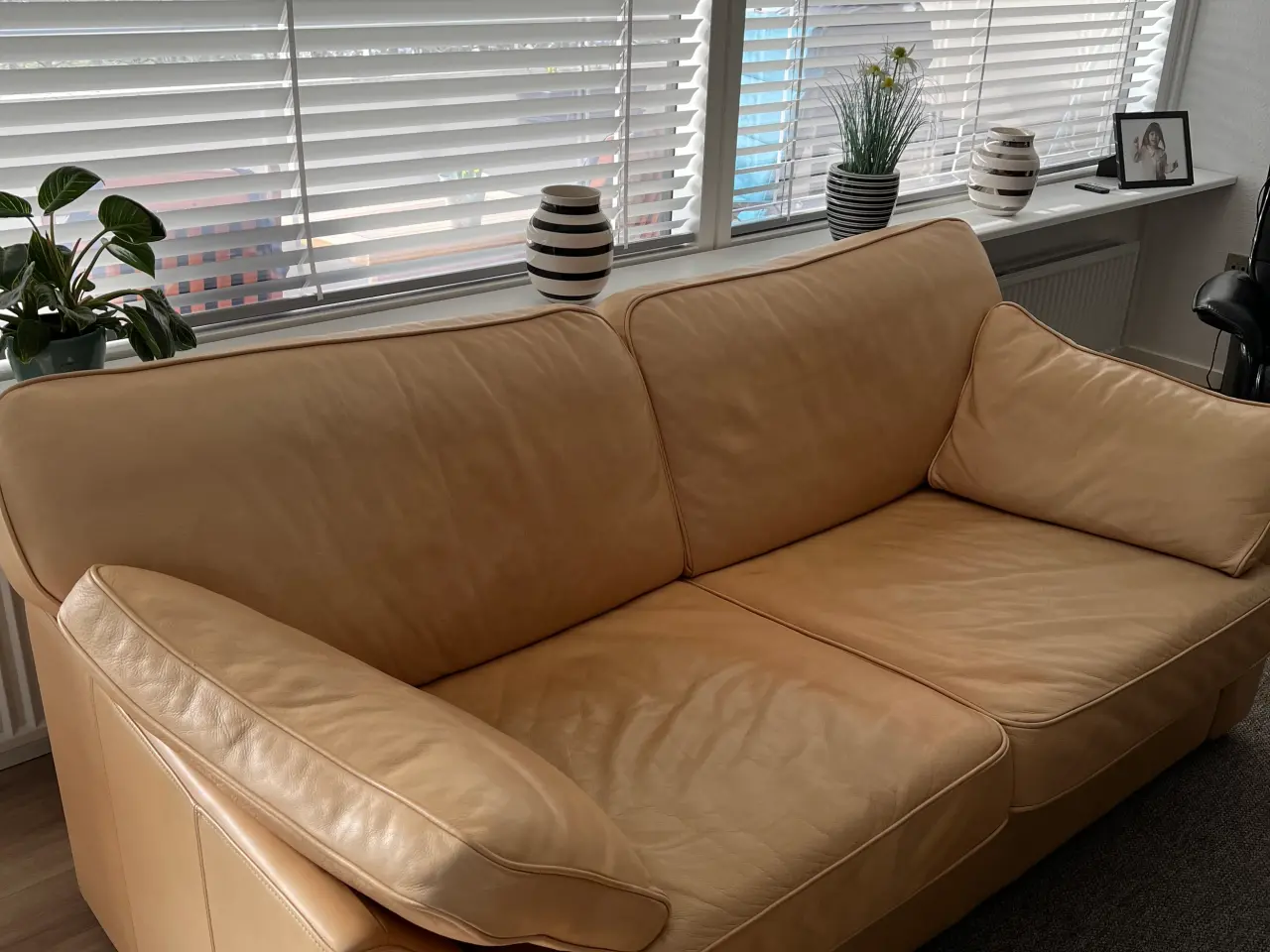 Billede 1 - 2 Pers. Semianilin læder sofa SKALMA