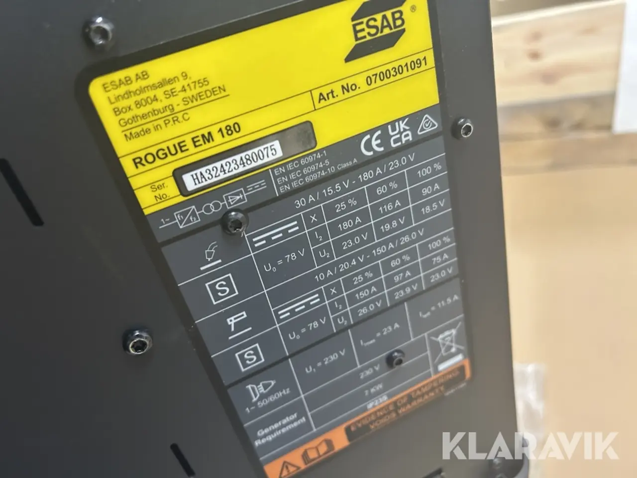 Billede 5 - Svejsemaskine ESAB Rogue EM 180