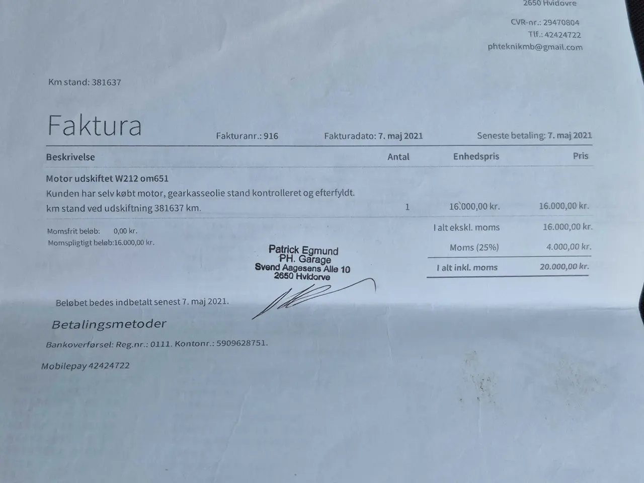 Billede 9 - Mercedes E 220 CDI pæn velholdt fuld service parti