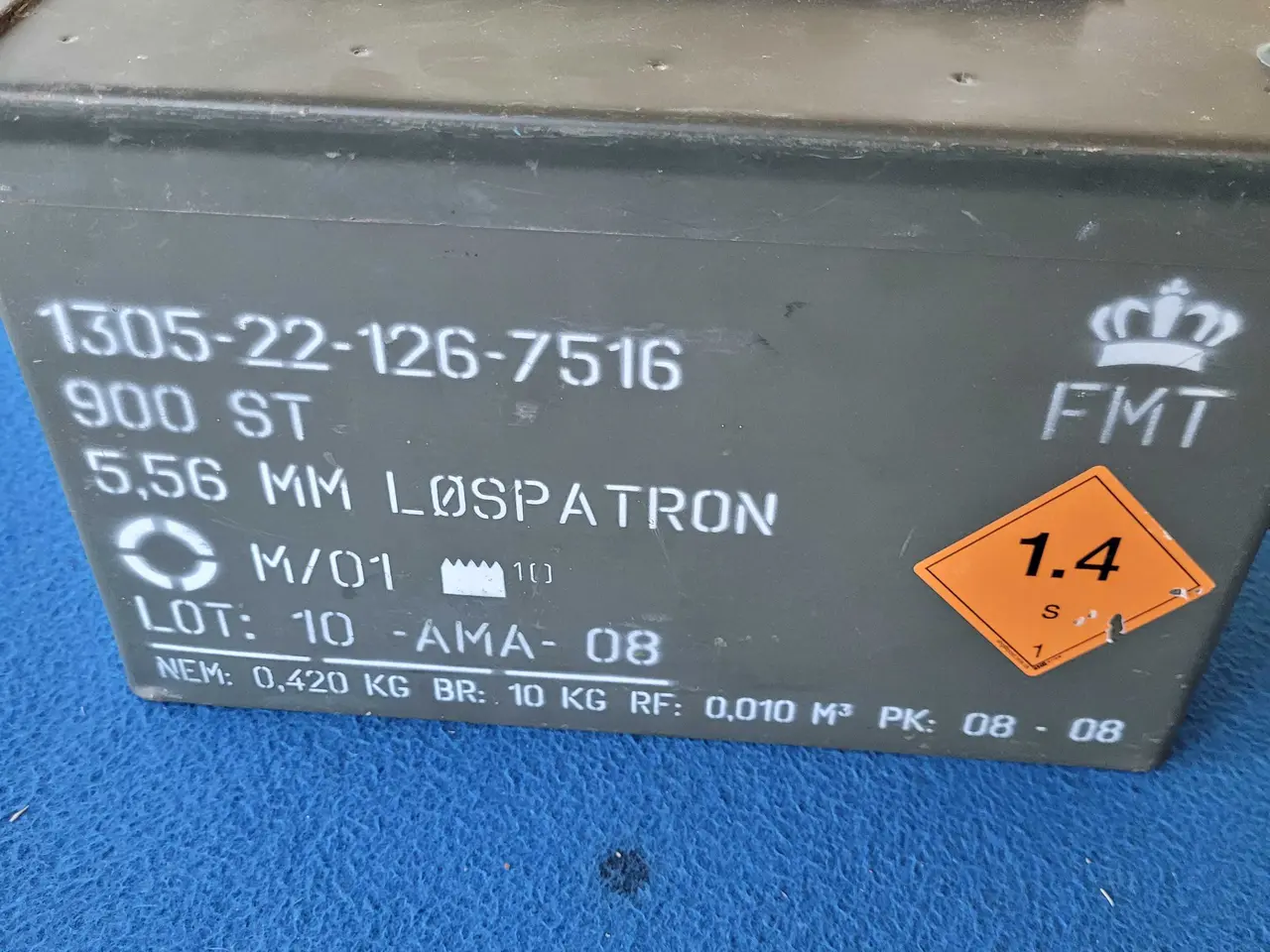 Billede 1 - Gammel  militær ammunitions kasse 