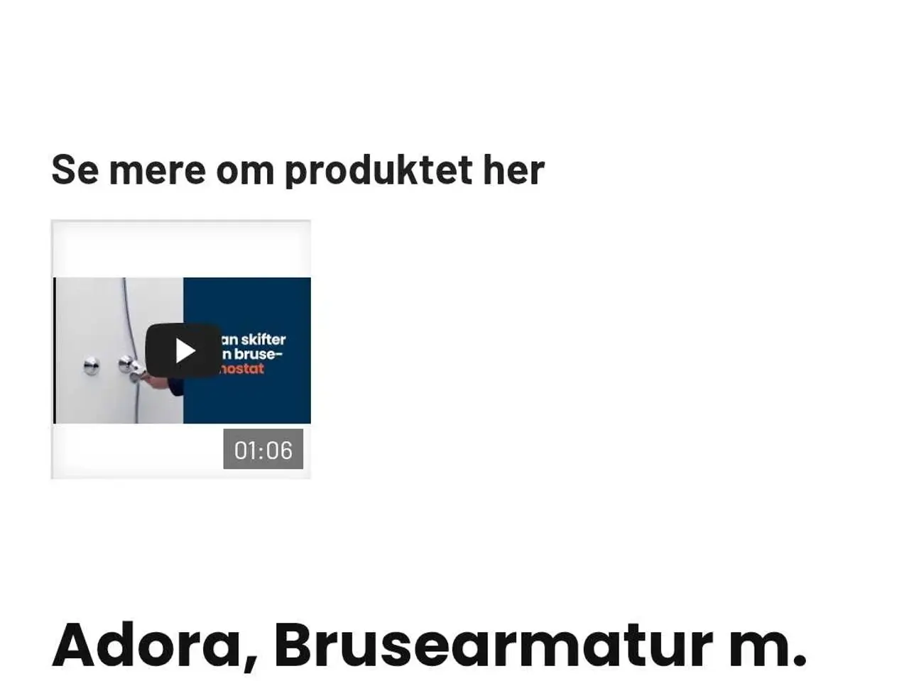Billede 1 - Blandingsbatteri fra Adora.