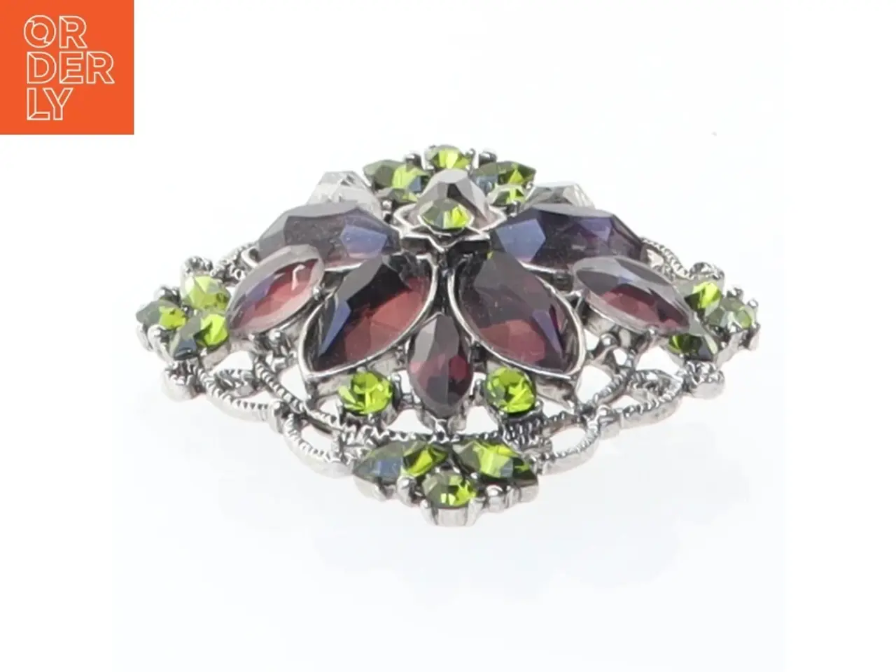 Billede 3 - Broche med sten fra (str. X 6 cm)