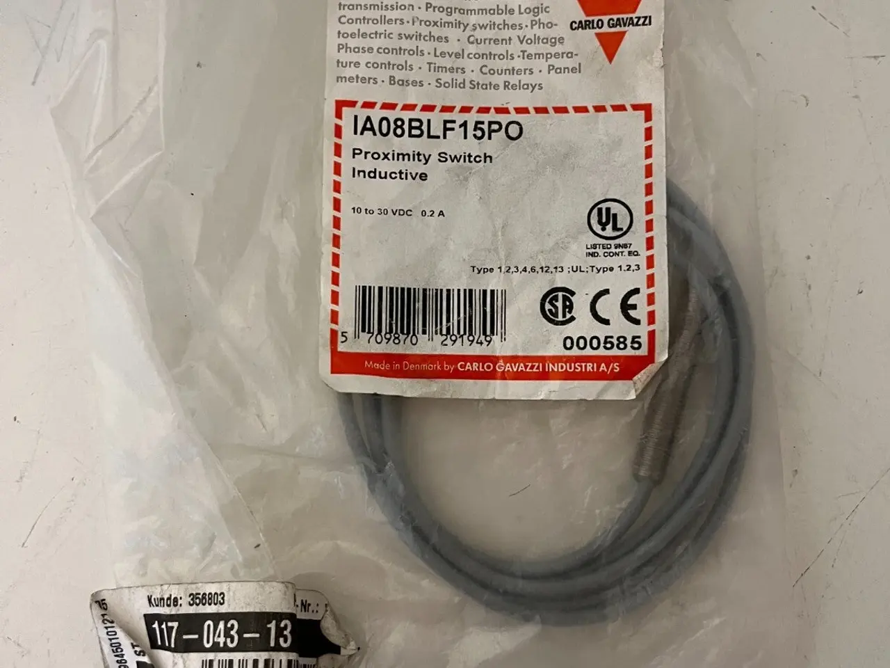 Billede 2 - Carlo Gavazzi IA08BLF15PO Inductive Proximity M8