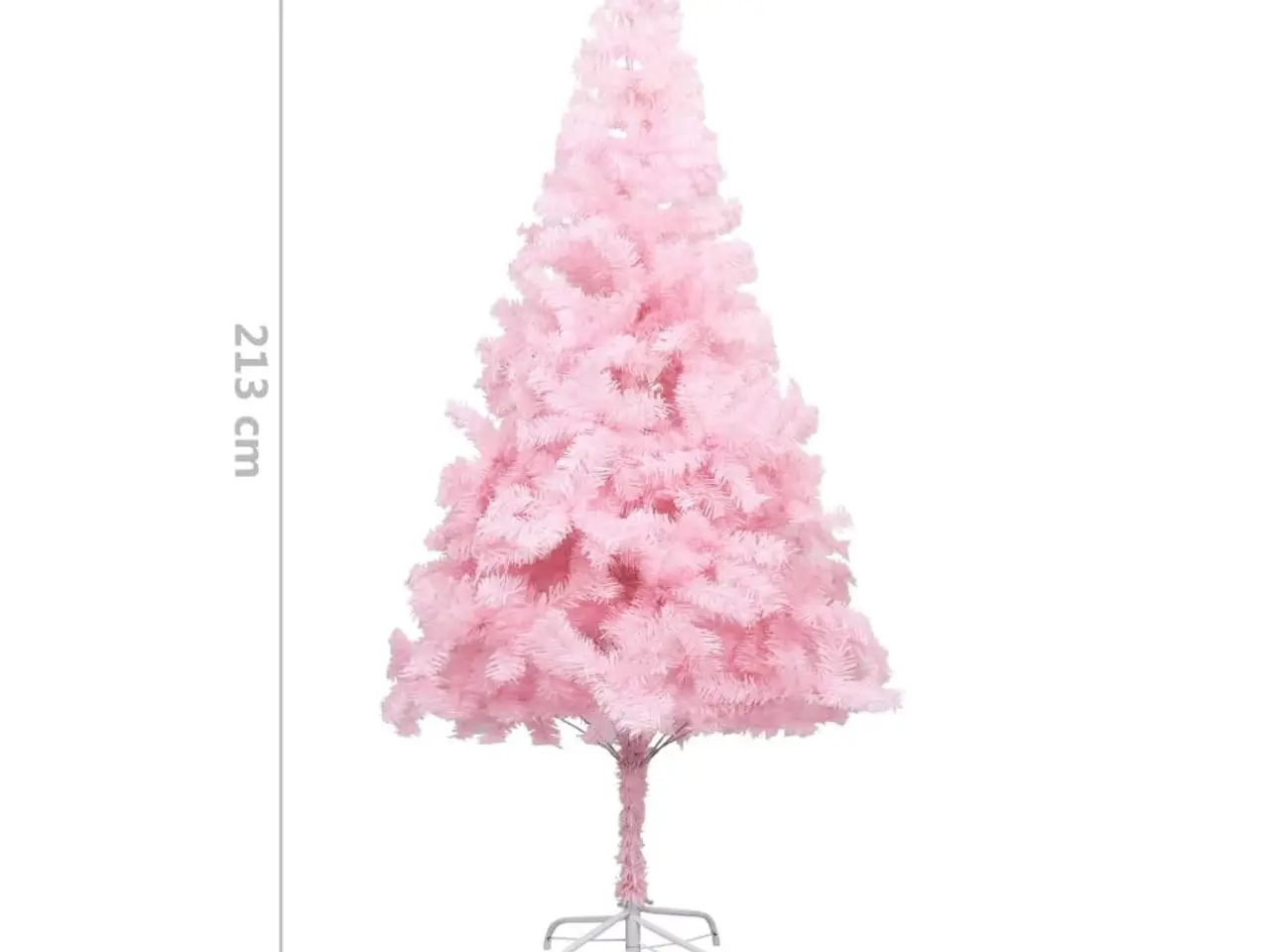 Billede 5 - Kunstigt juletræ med fod 210 cm - lyserød PVC
