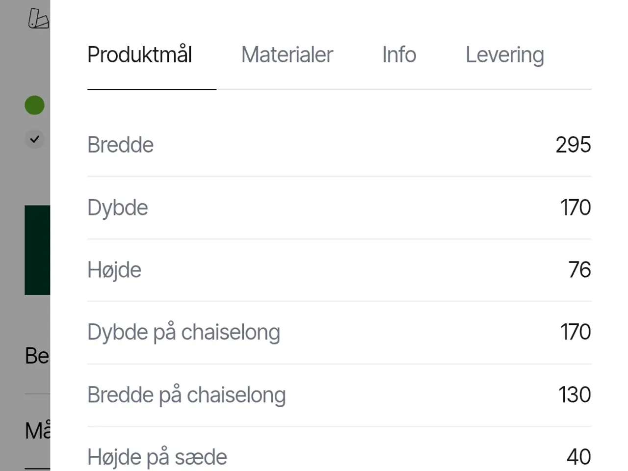 Billede 2 - Cali velour chaiselong 