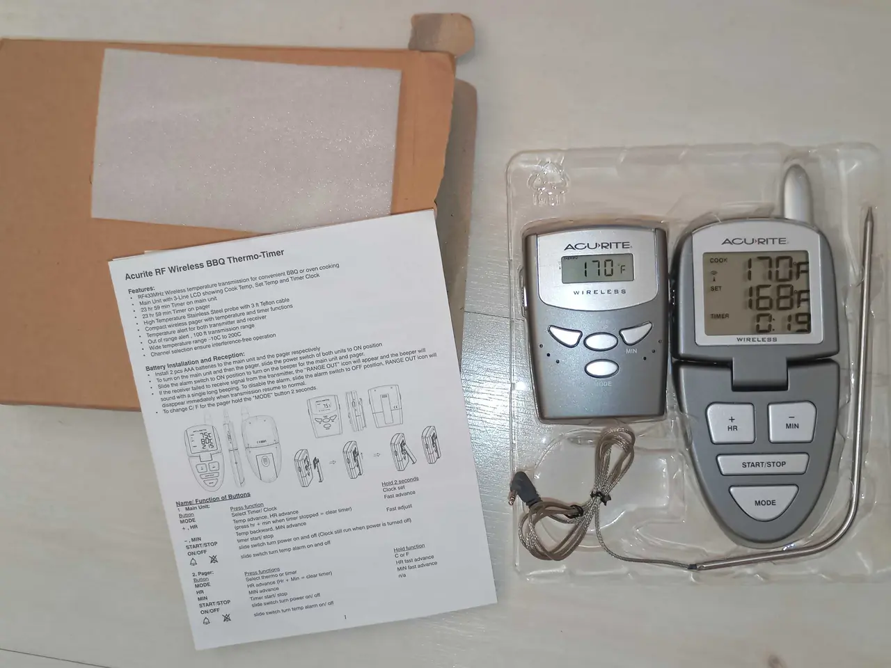 Billede 2 - Stegetermometer elektronisk. Trådløs. Ny