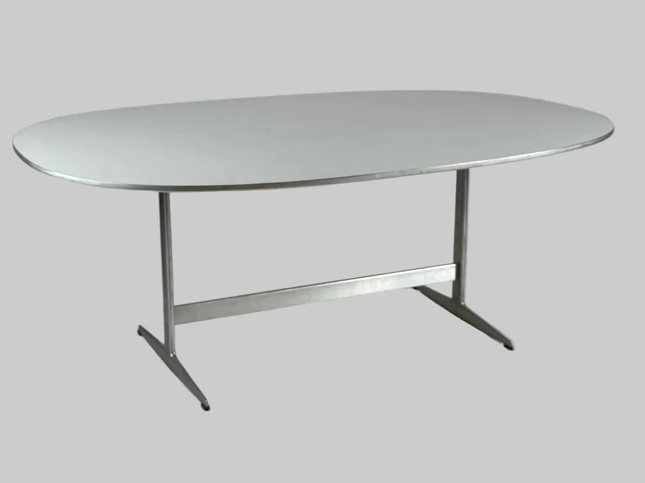 Billede 1 - Fritz Hansen Superellipse Shaker Bord – Hvid/Grå Stel 180x120cm