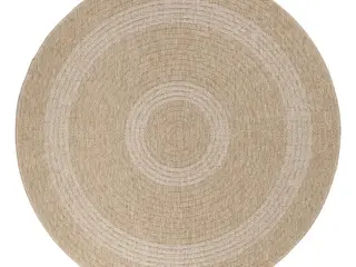 COMILLA Vintage rundt udendørstæppe beige - 200 x 200 cm