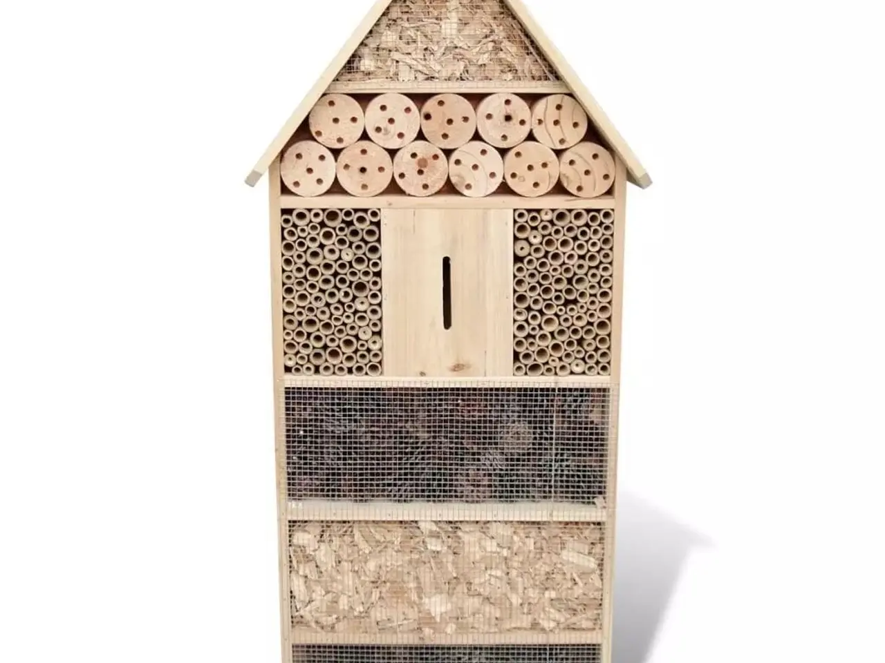 Billede 2 - Insekthotel XXL i massivt træ - 45,5 x 15 x 99 cm
