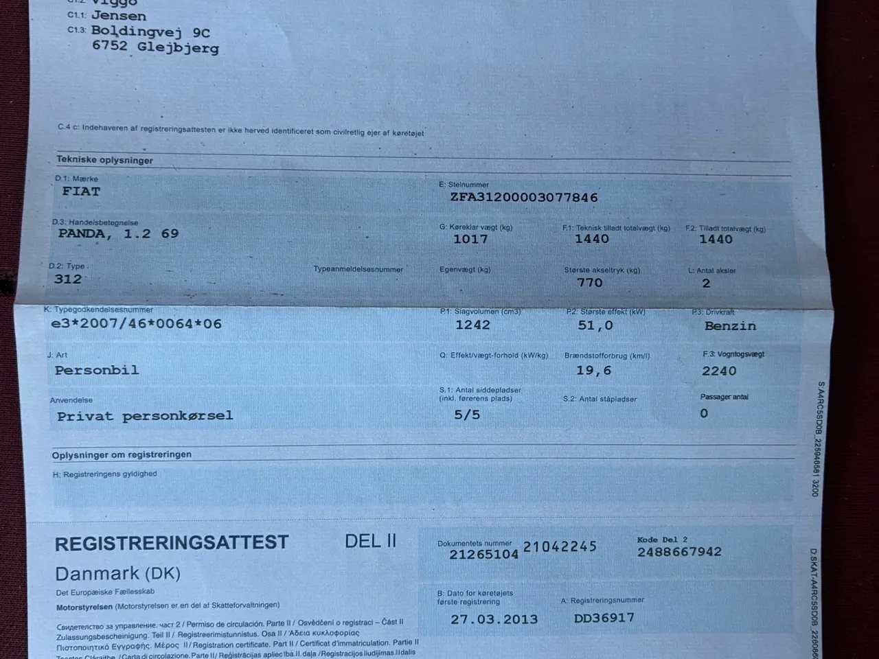 Billede 1 - Fiat panda1,2