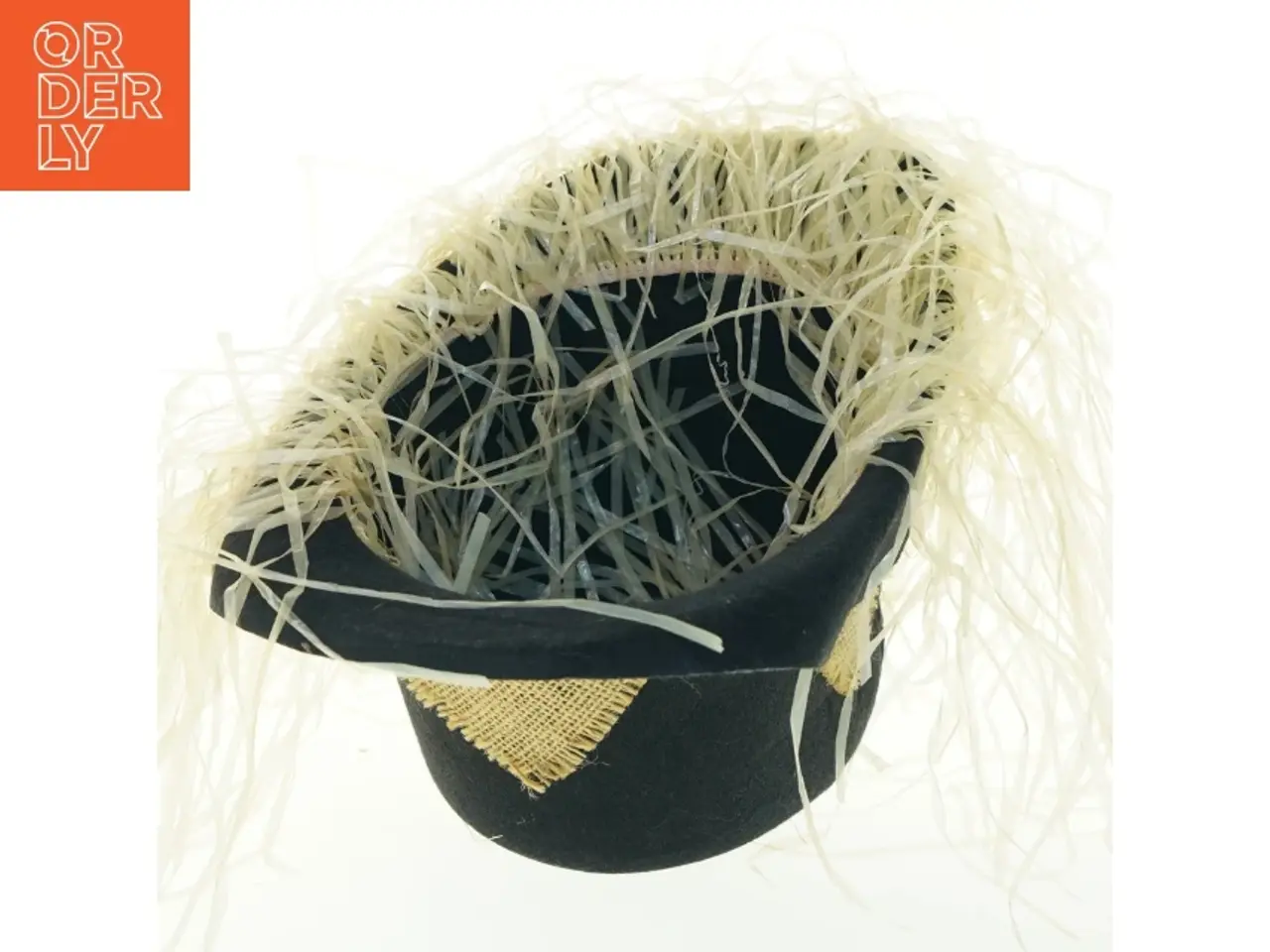 Billede 2 - Dekoreret sort hat (str. Ø. 30 cm)
