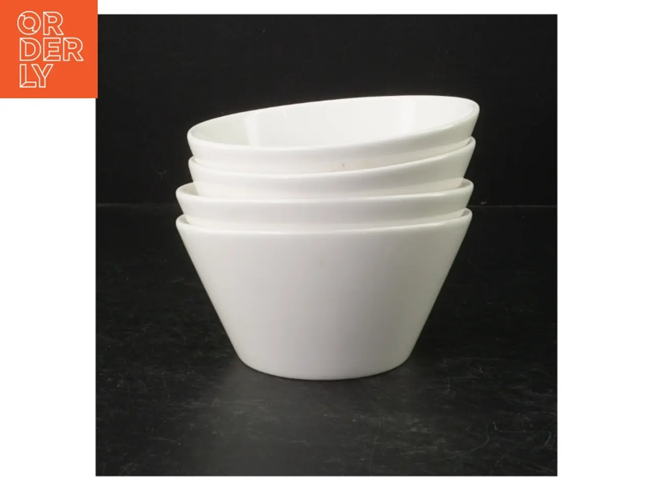 Billede 1 - Hvide porcelænsskåle (str. Ø. 14 cm. 4 styk)