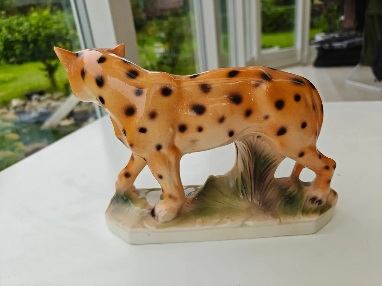 Billede 3 - Leopard porcelæns figur i vintage stil