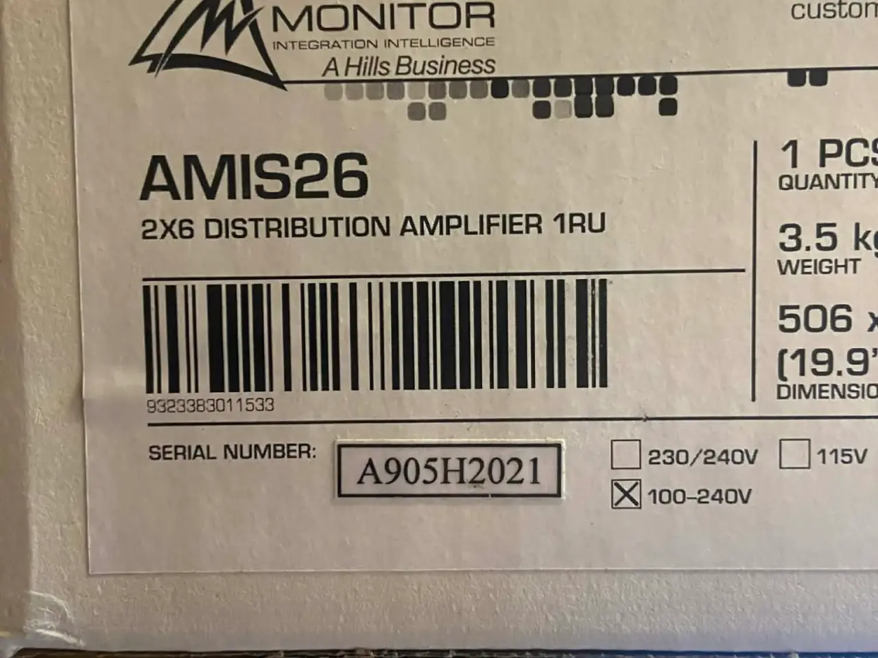 Billede 2 - Australian Monitor AMIS26 distributionsforstærker