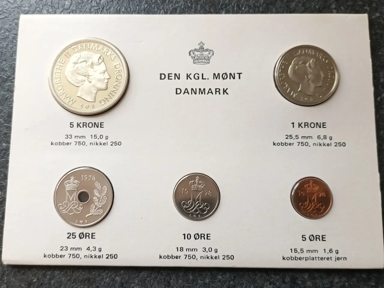 Billede 1 - Kgl Møntsæt 1978 i flot kvalitet.