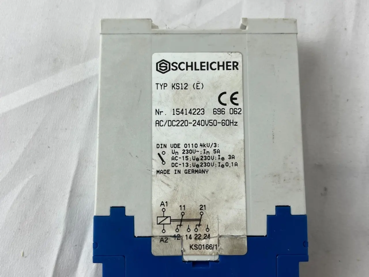 Billede 5 - Schleicher KS12 E Control relæ 220-240V AC/DC Base