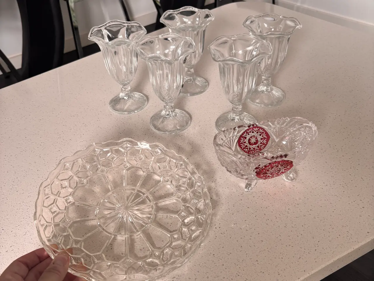 Billede 1 - Dessertglas, fad og skål i glas
