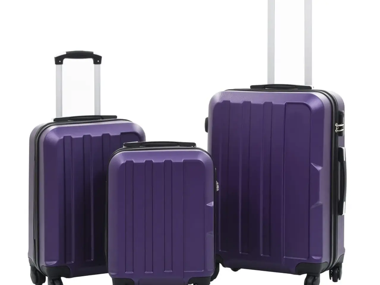 Billede 1 - Kuffertsæt i 3 dele hardcase ABS lilla