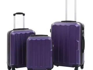 Kuffertsæt i 3 dele hardcase ABS lilla