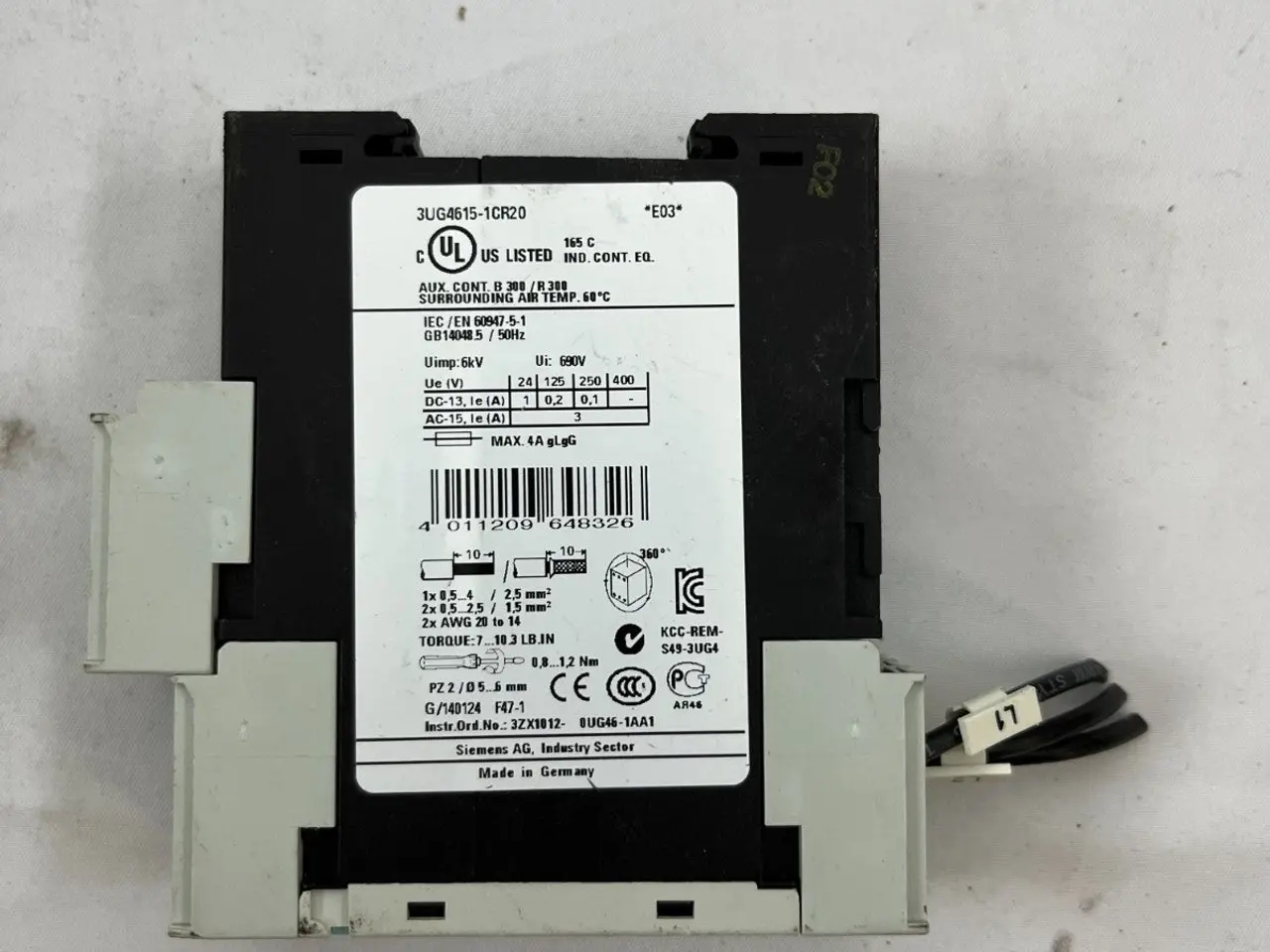 Billede 7 - Siemens SIRIUS 3UG4615-1CR20 Phase Monitoring relæ
