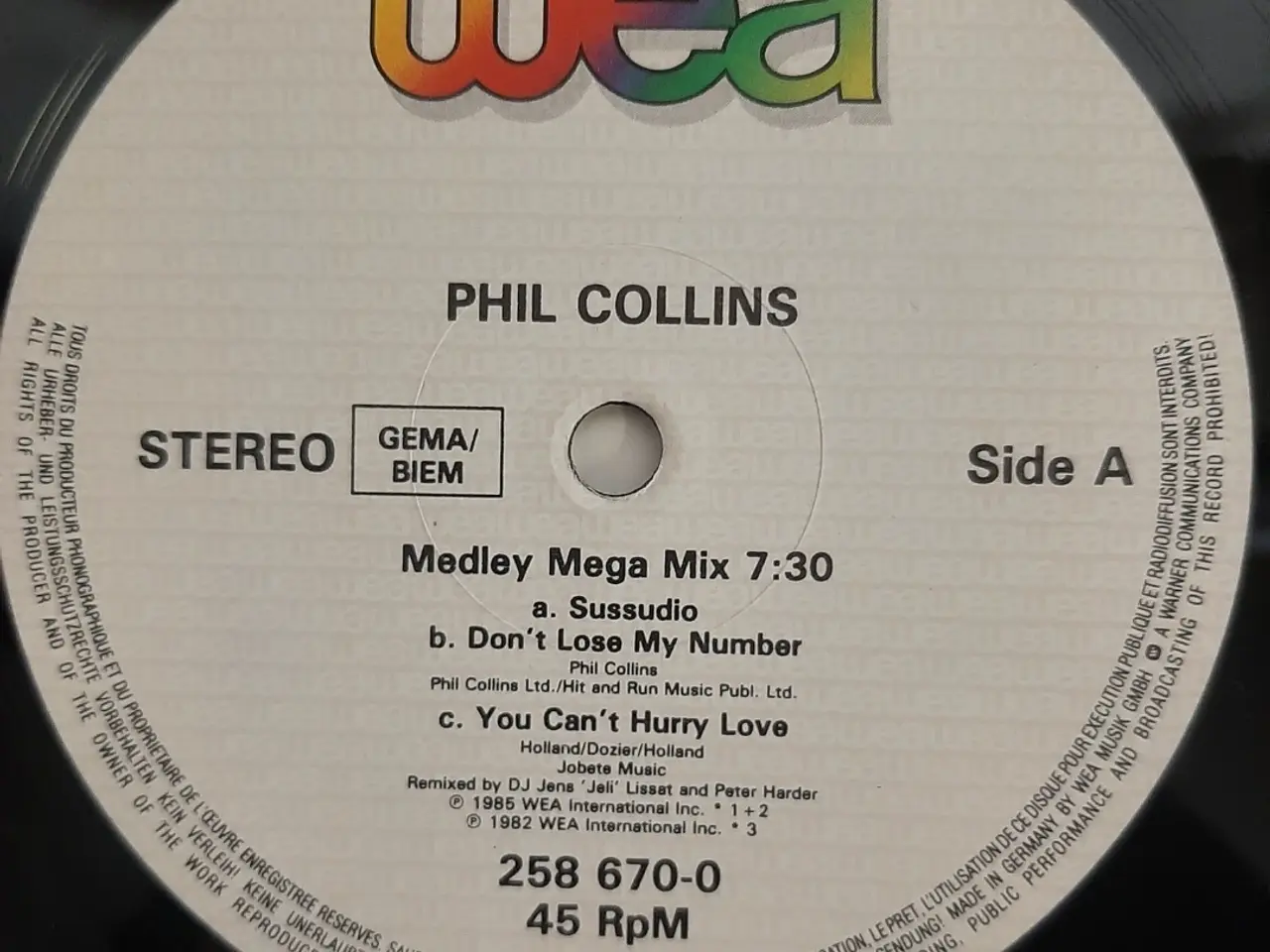 Billede 2 - Limited edition PHIL COLLINS SUSSUDIO M.M