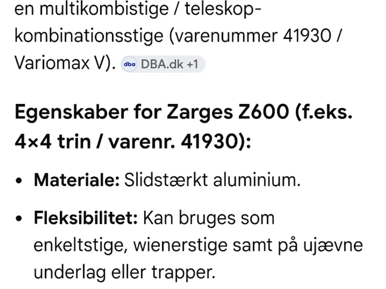 Billede 3 - Zarges Z600 Multi stige
