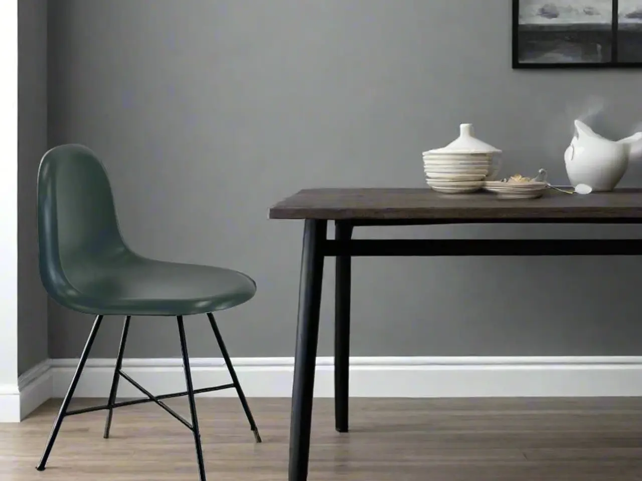 Billede 2 - GUBI 3D Dining Stol – Grå med Sort Stel