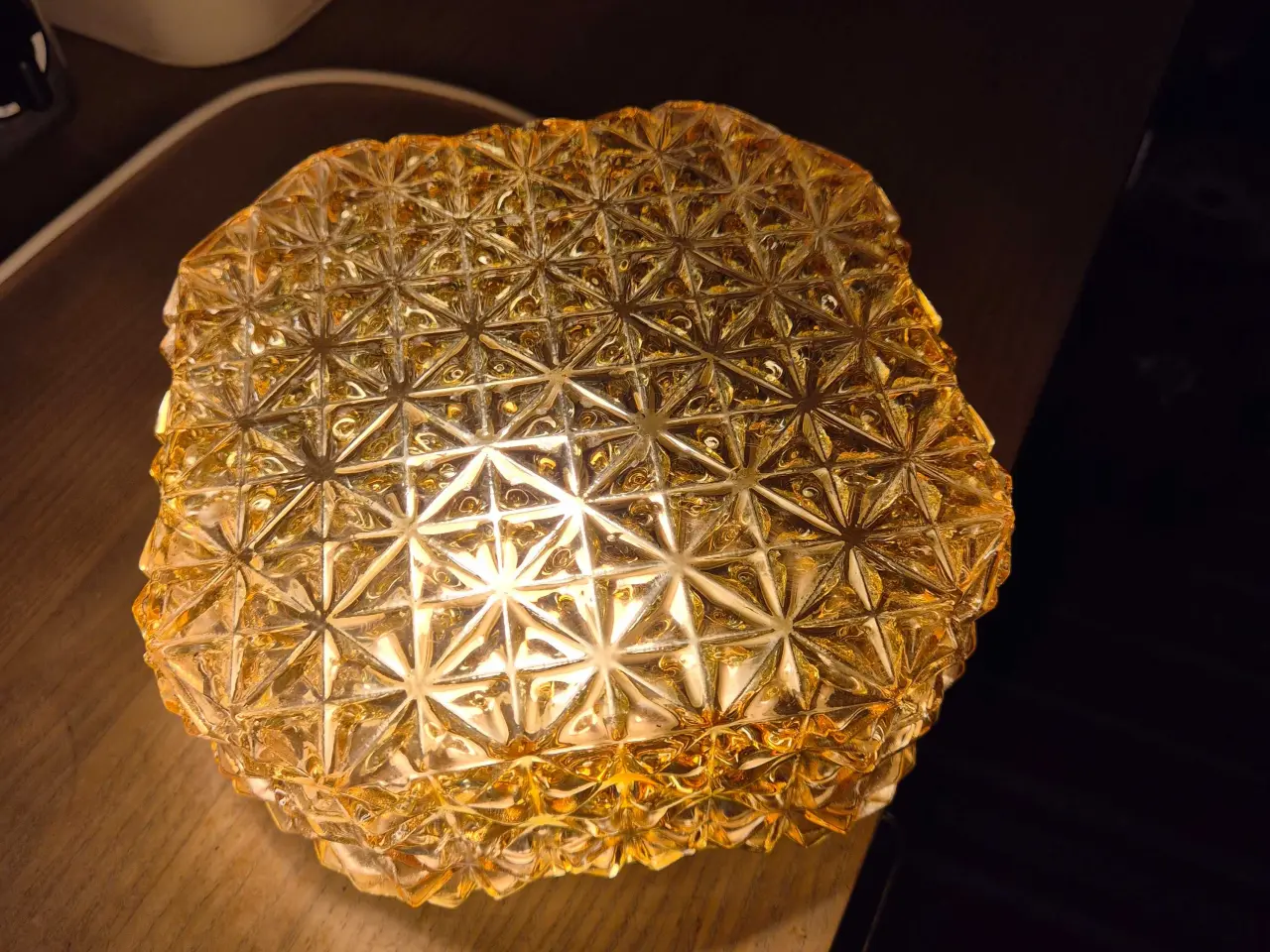Billede 6 - Plafond med skærm gylden glasskærm 