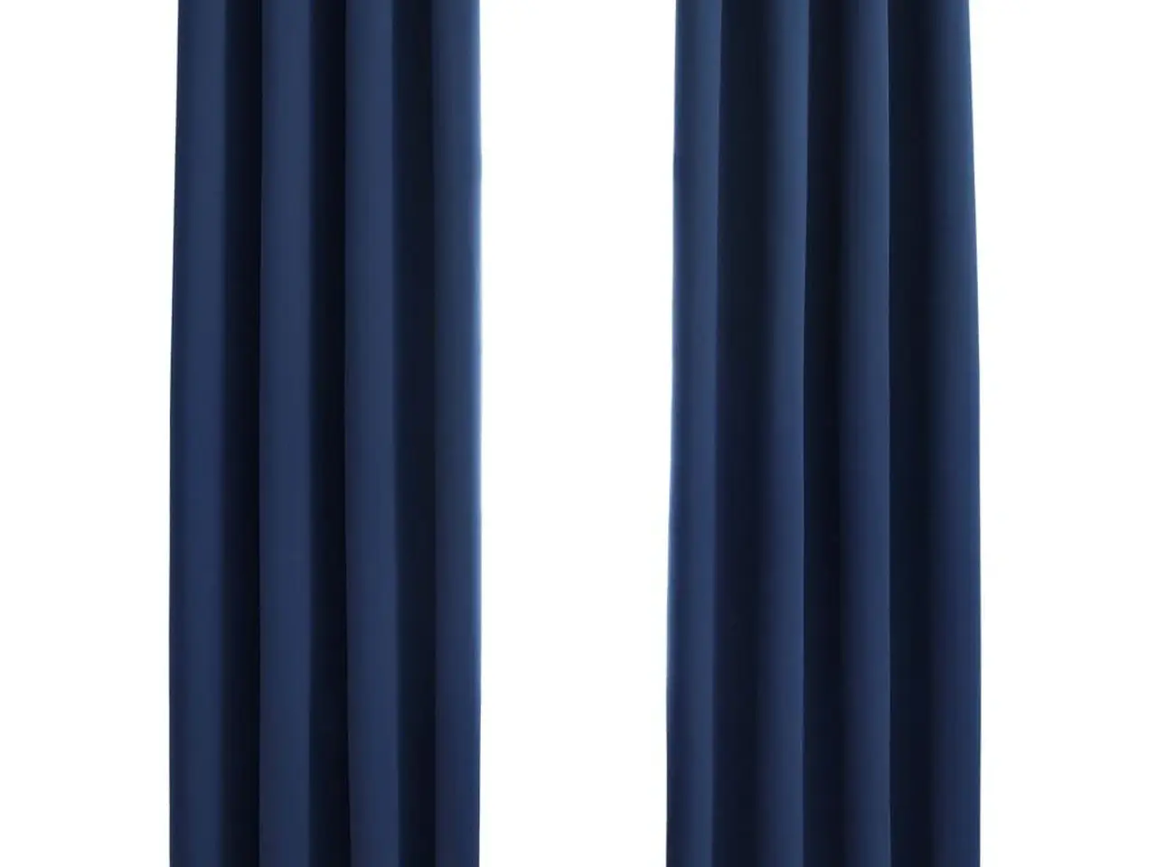 Billede 2 - Mørklægningsgardiner med metalringe 2 stk. 140 x 175 cm - blå